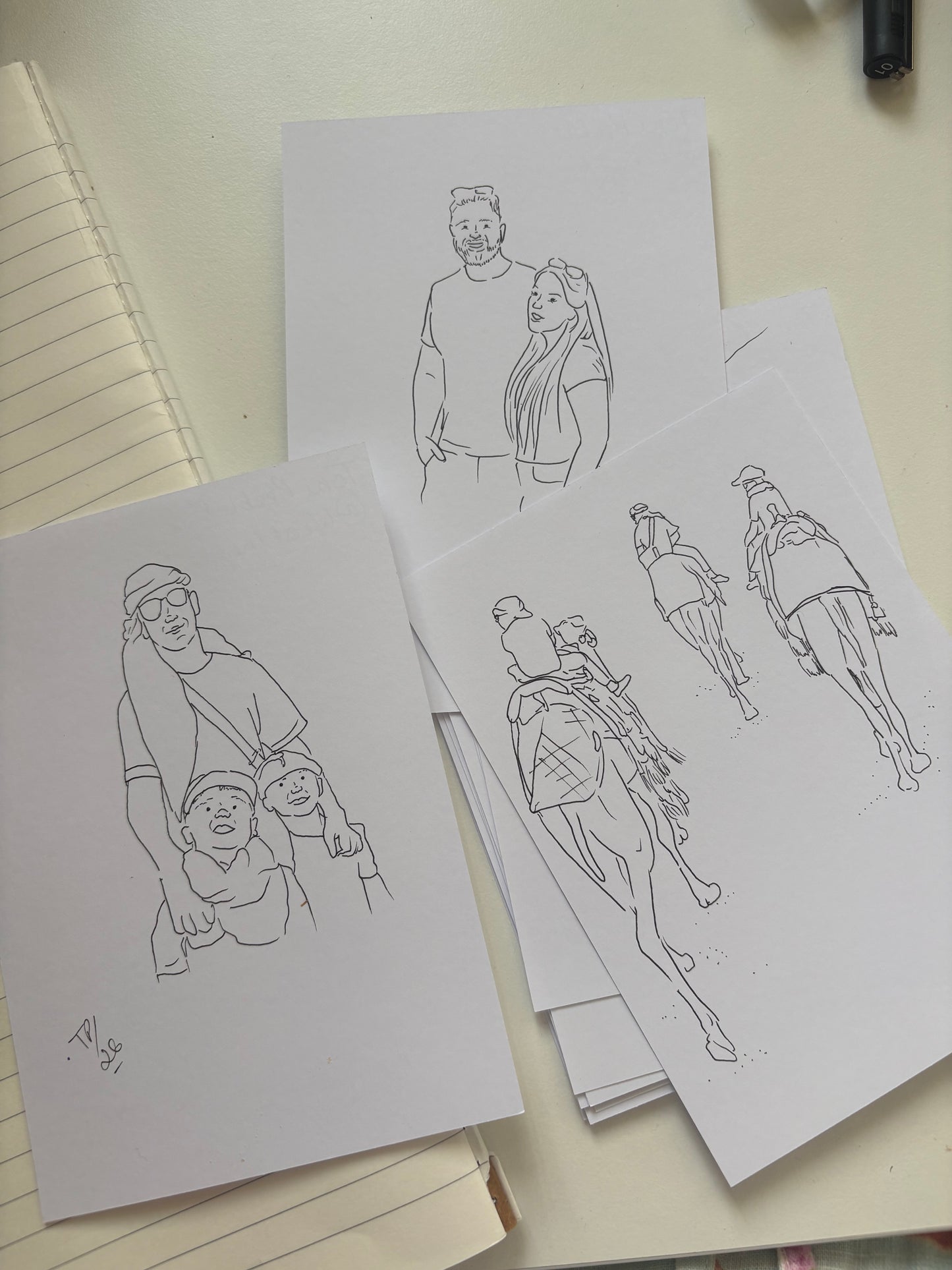 A6 Line Art Illustrations