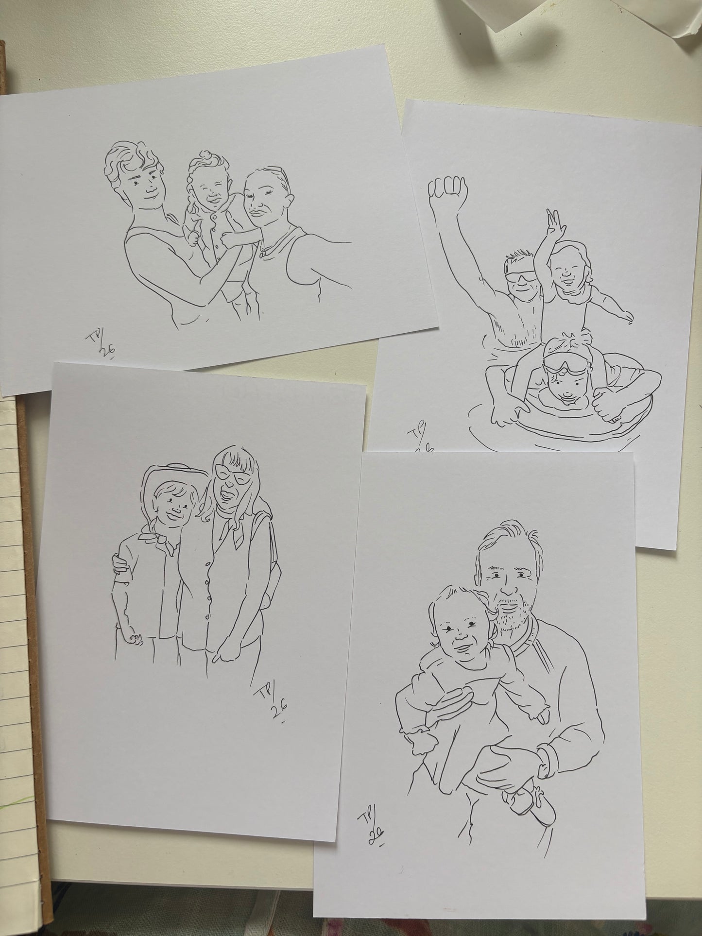 A6 Line Art Illustrations