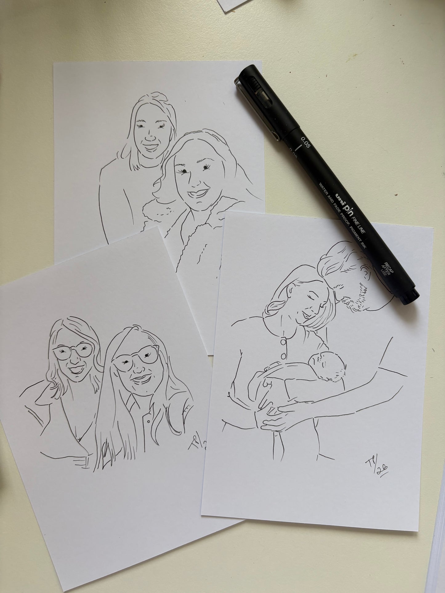 A6 Line Art Illustrations