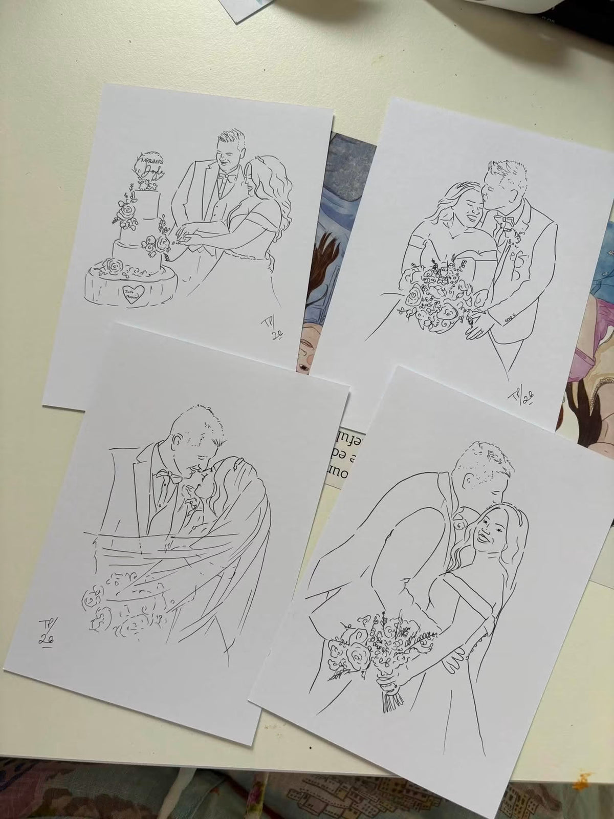 A6 Line Art Illustrations