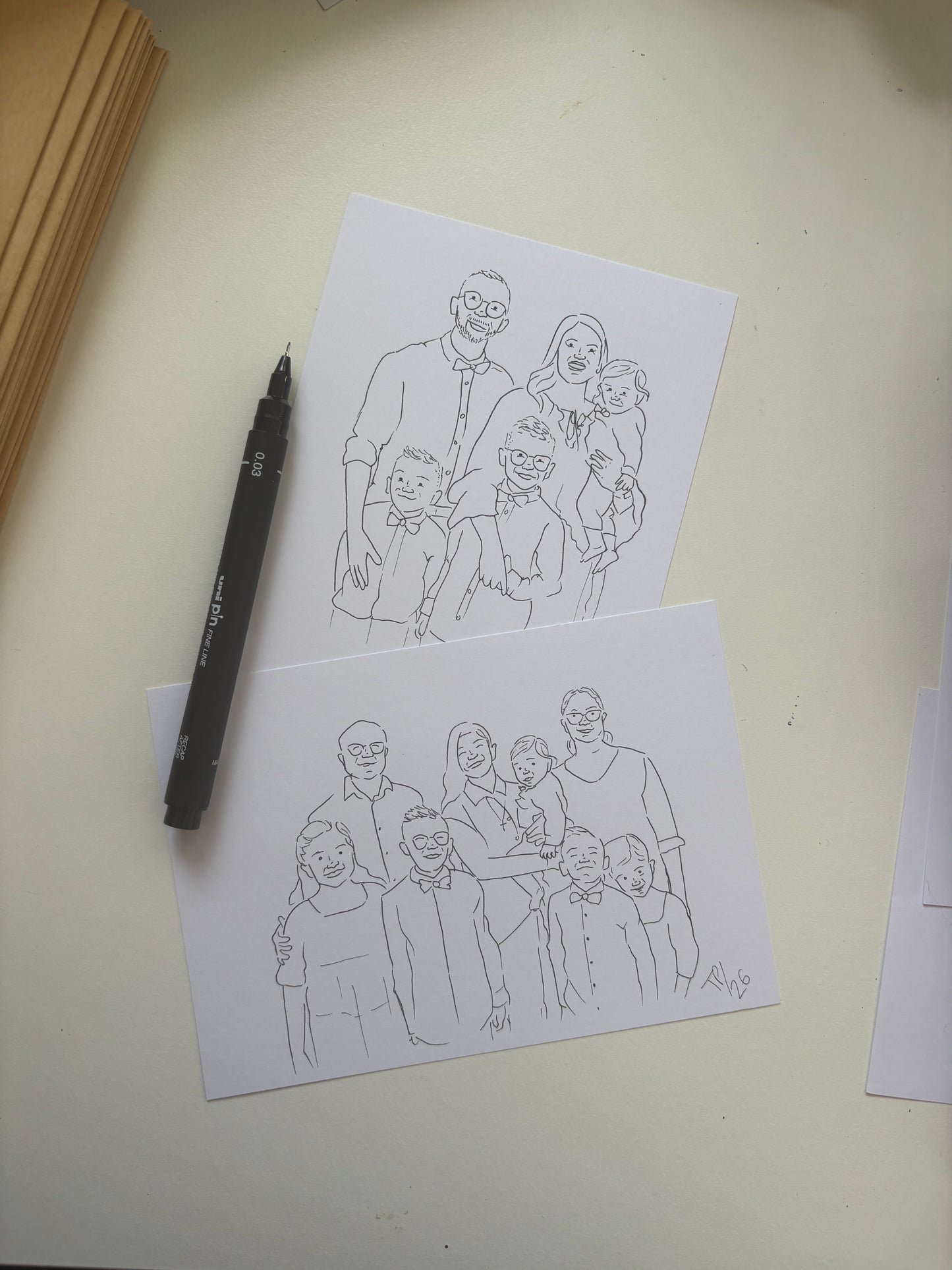 A6 Line Art Illustrations