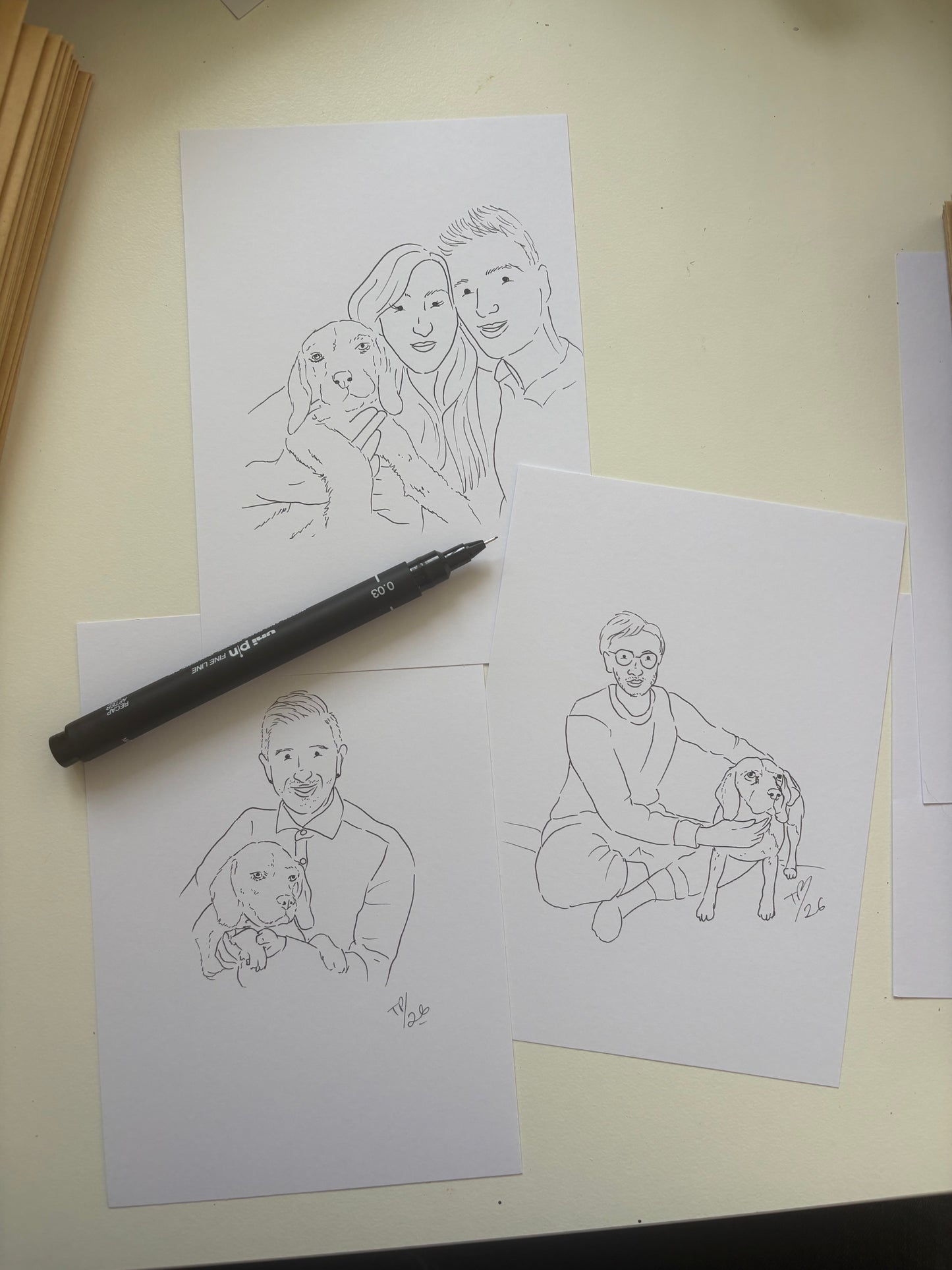 A6 Line Art Illustrations