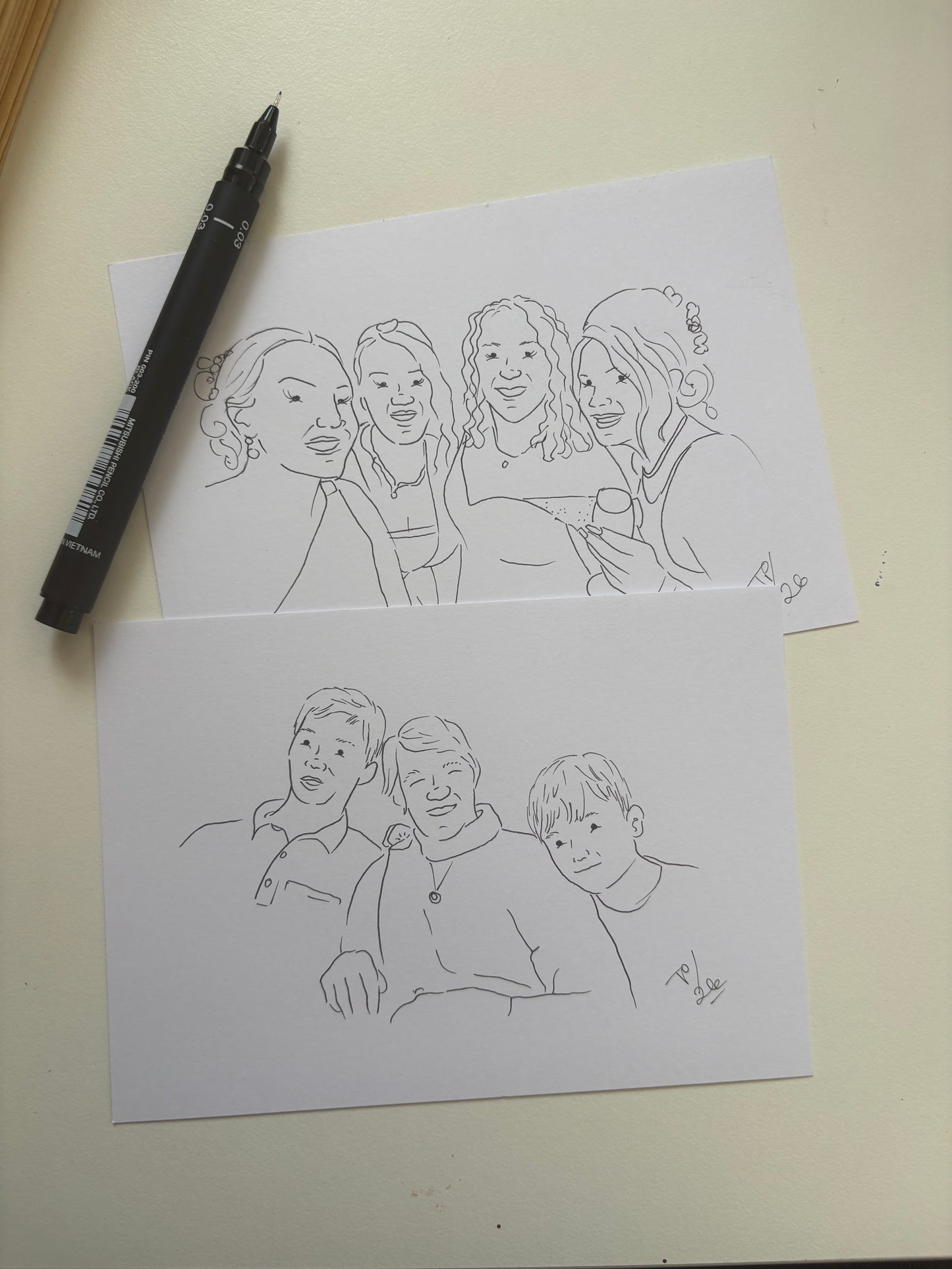 A6 Line Art Illustrations