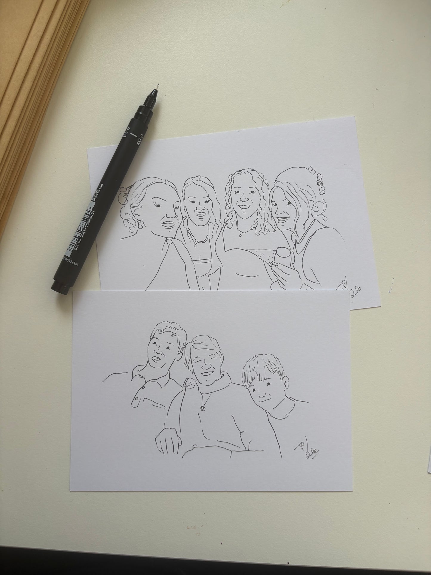 A6 Line Art Illustrations