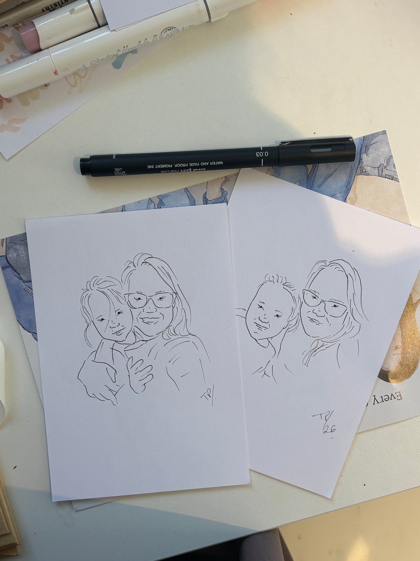 A6 Line Art Illustrations