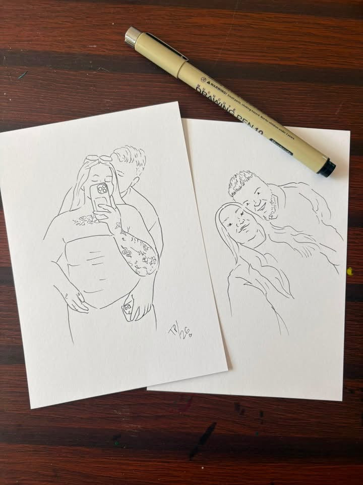 A6 Line Art Illustrations